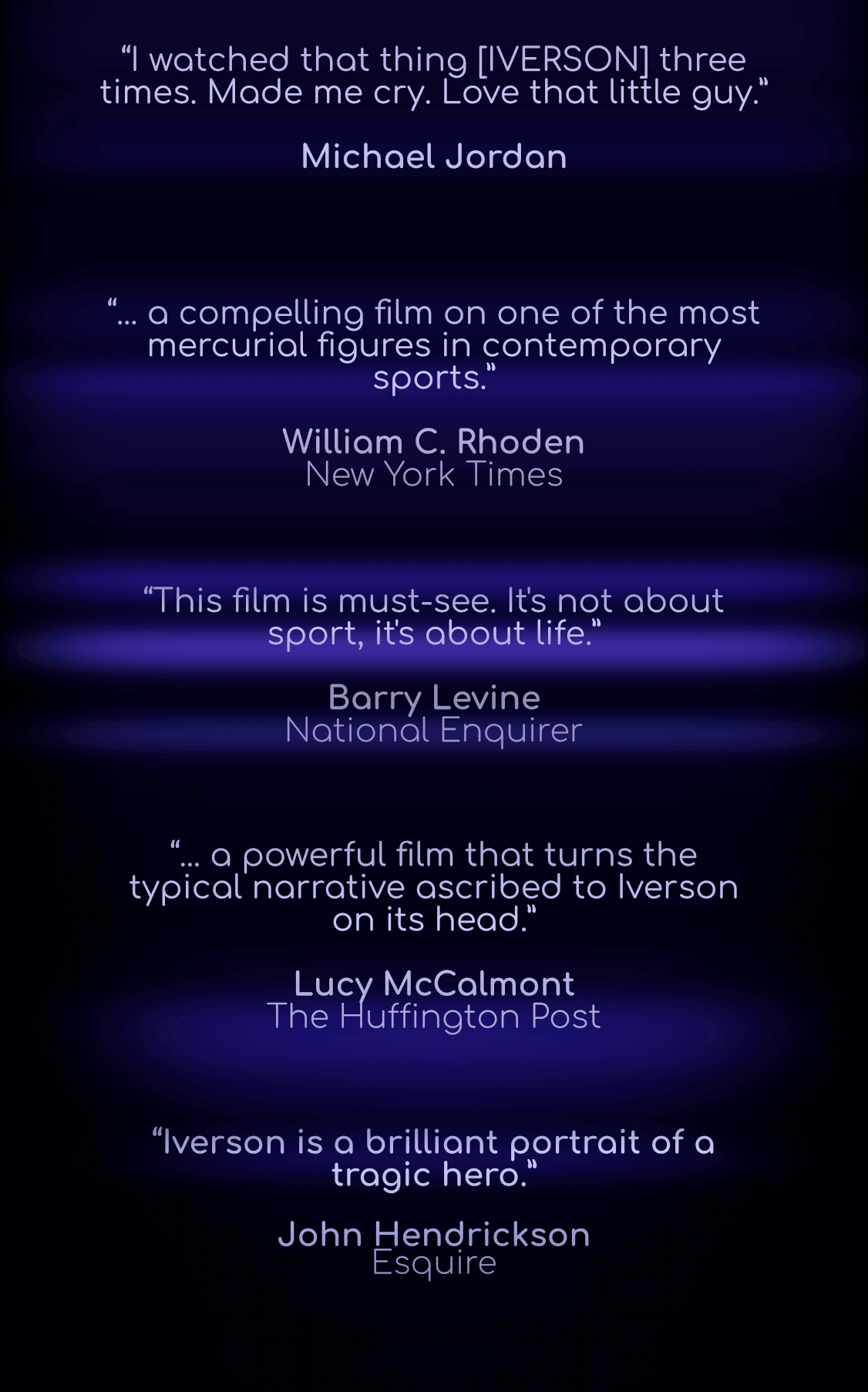 Quotes about the Iverson Documentary